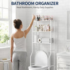 Livilord 3-Tier Over Toilet Storage, Anti-Wobble, White - Image 3