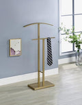 KB Designs - Metal Suit Valet Stand Clothing Organizer, Clothes Rack, Jacket Hanger, Tie Hanger (Gold) by KB+Designs