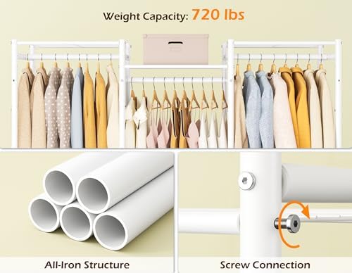 HOMIDEC Wardrobe Closet, 4 Hanging Spaces Portable Clothes Rack - Image 5