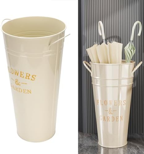 Pssopp Umbrella Holder Indoor, Space Saving Design Freestanding Umbrella Storage Bucket for Canes Walking Sticks Small Umbrellas - Image 2