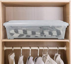 Asking 3-Pack 40 Quart Plastic Wheels Under Bed Storage Box with Lid, Clear - Image 5