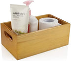 A Selected Pine Wood Organizer Open Box 4 Packs, 6x10 Wooden Storage Container with Handle for Bathroom and Kitchen - Image 5
