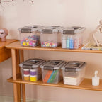 Citylife 4 Packs 6 QT Plastic Storage Bins with Latching Lids Stackable Storage Containers for Organizing Clear Storage Box for Garage, Closet, Kitchen - Image 3