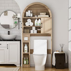 Spurgehom Over Toilet Storage Cabinet, Bathroom Arch Organizer,Wood - Image 3