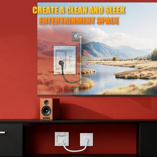 in-Wall Cable Management Kit with Recessed Tv Outlet Box - Image 7