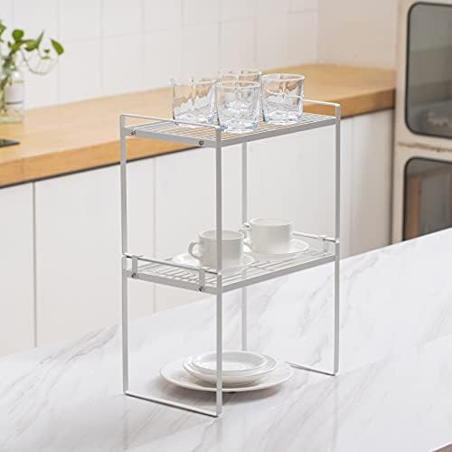 Shantton Cabinet Shelf Organizer, Pantry Shelf Rack, White 13.1x10.6x9.5 - Image 2