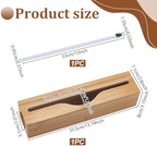 AHANDMAKER Wood Plastic Wrap Dispenser with Cutter Wall Mount Aluminum Foil Organizer for Kitchen Pantry Food Storage Cutting and Wrapping, Fits 13" Roll - Image 2