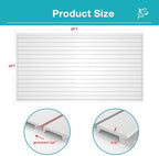 NeatiEase Slatwall Panel Wall Storage Systems, 4 x 8ft Slat Wall Paneling Garage Wall Organizer, Heavy Duty Wall Mounted PVC Wall Rack (White) - Image 4