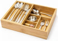 Bamboo 2-Tier Utensil Organizer for Kitchen Drawer Modular Pantry Organizer by Unknown