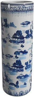 Oriental Furniture 20" Landscape Blue & White Porcelain Umbrella Stand by RedLantern