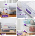 novelinks 10 Quart Clear Plastic Storage Containers with Lids (4 Pack) - Image 3