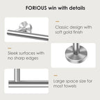 FORIOUS Towel Bar Towel Racks for Bathroom Wall Mounted 24" Brushed Nickel - Image 5