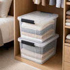 4-Pack 50 Quart Plastic Storage Bins Wheels & Latching Lids - Image 2