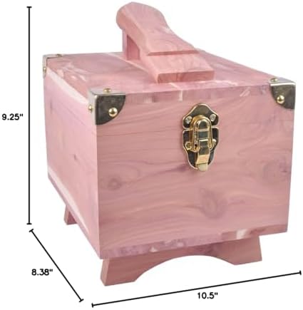 FootFitter Grand Cedar Shoe Shine Valet Box with Stand, USA Grown Wood - Image 7