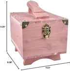 FootFitter Grand Cedar Shoe Shine Valet Box with Stand, USA Grown Wood - Image 7