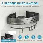 Onemake Corner Shower Caddy with Suction Cups, 2-Pack Shelves for Bathroom - Image 5