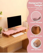 Monitor Stand Riser, Computer pink Monitor Riser, Laptop Monitor Stand - Image 3