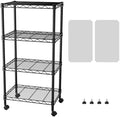 SINGAYE 4 Shelves Storage Shelf Wire Shelving Unit Metal Adjustable Wheels by SINGAYE