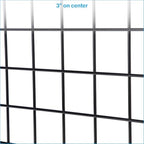 SSWBasics 2' x 4' Wire Grid Panel in Sleek Black - Sturdy Black Grid Wall Panels - Versatile Wire Gridwall Panel for Retail Display, Home Organization, and Wall Panel Decoration - Durable and Stable - Image 3