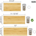 AMBIRD Bamboo Spice Drawer Organizer with Non-slip Mat,4 Tier - 2 Set Jar Spice Rack Tray From 12''to 24'',Hold up 48 Jars Seasoning Organizer for Kitchen,Cabinet,Drawers,Countertop - Image 7
