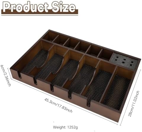 Barber Organizer Station, Wooden Multi-Functional Barber Accessories Storage Tray, Adjustable Multi-Slot Hairdressing Tool Storage Station Suitable for Hair Salons, Home Use, and Pet Shops - Image 7
