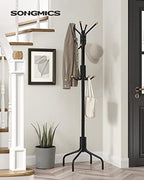 SONGMICS Coat Rack Freestanding, Metal Stand with 12 Hooks and 4 Legs - Image 2
