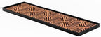 Anji Mountain Heavy Duty Waterproof Rubber Shoe Storage Mat Organizer/Boot Storage Multi Use for Entryway with Coir, Tan and Black Tribal Insert, Fits 4 Pair (46.5" Wide) by AnjiMountain