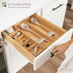 KitchenEdge Utensil & Junk Drawer Organizer, 10.5-19 in, Bamboo - Image 2