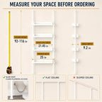 ALLZONE Tension Over The Toilet Storage Cabinet, No-Drill, Fits 92-116 in. - Image 2