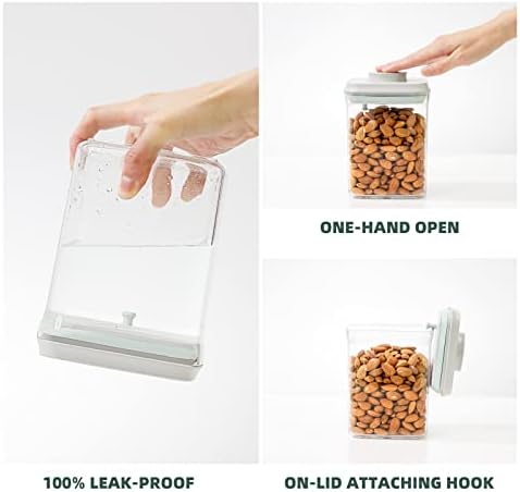 2 Pack Pop-Top Airtight Food Storage Containers, 2.0 Qt & 0.9 Qt - Image 3
