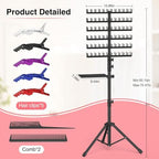 Hemndic Braiding Hair Rack with Tray, 2-sided 144 Pegs, Heavy Duty Braiding Rack Stand for Hair, Height Adjustable Standing Hair Extension Holder with Storage Bag & Braiding Accessories - Image 4