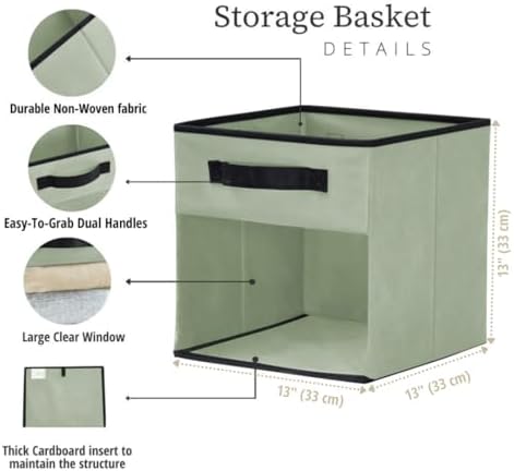 DECOMOMO Storage Bins, Cube Storage Bin with Window - Image 3