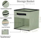 DECOMOMO Storage Bins, Cube Storage Bin with Window - Image 3