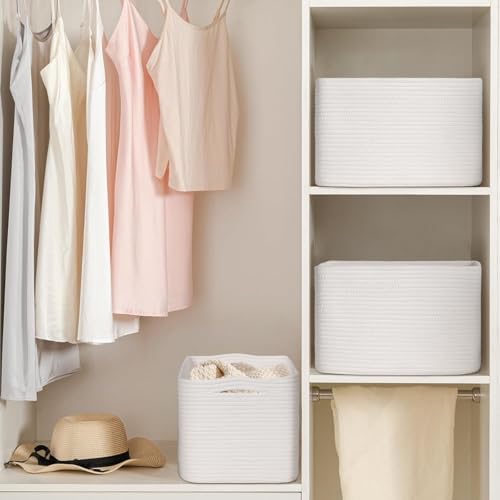 Baskets for Organizing,Storage Baskets,3 Pack Baskets for Shelfves,15"×10"×9" Woven Basket,toy storage bins,bins for organization - Image 3
