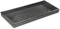 Good Directions Medium Boot Tray, Double Circles Multi-Purpose All Weather Decorative Tray, Shoes, Plants, Pet Bowls, 30x13x2 Inch, Dark Zinc Gray Steel by GoodDirections