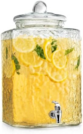 5 GALLON Drink dispenser, Glass Beverage Dispenser With Glass Lid, Large Water Drink Dispensers for Parties With 100% Leak Proof Spigot, Ideal for Lemonade,Juice, Tea, and Party Drinks - Image 4