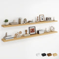 Dreamland 72Inch Floating Shelves for Wall, Rustic Wooden Storage Shelf for Living Room, Kitchen, Farmhouse, Wall Mounted Display Shelving with Invisible Heavy-Duty Metal Bracket, Set of 2 - Oak by Dreamland