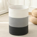 Laundry Basket Hamper Tall Rope Storage Woven for Blanket toys Dirty Clothes in Living Room Bathroom Bedroom (Gradient Grey, 60L/15.8Gal) by AMTOTAM