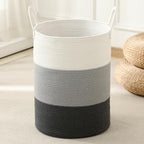 Laundry Basket Hamper Tall Rope Storage Woven for Blanket toys Dirty Clothes in Living Room Bathroom Bedroom (Gradient Grey, 60L/15.8Gal) by AMTOTAM