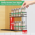 Mystozer Pull Out Spice Rack Organizer for Cabinet, Slide Out Spice Racks - Image 3