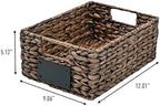 happimess Lane Hyacinth Wicker Pantry Baskets 9"x12"x5", Brown, Set of 4 - Image 2