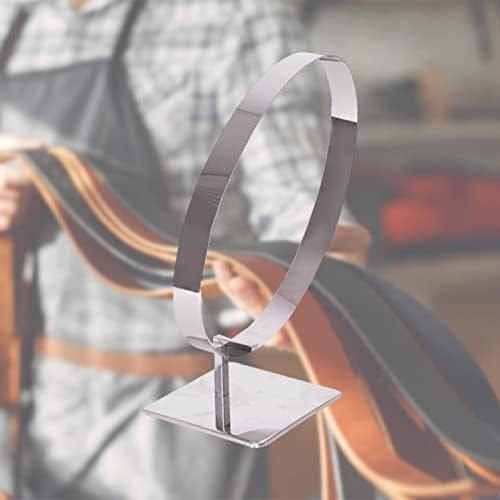 Stainless Steel Belt Display Stands Tabletop Artworks Belt Display Shelves Curved Shelf for Store Display Props Women Men (Primary Color) - Image 3