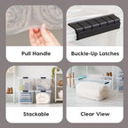 IRIS USA 6-Pack 72 Quart Storage Bins with Lids, Clear - Image 3