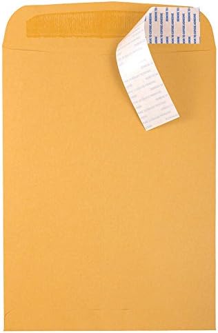 JAM PAPER 9 1/2 x 12 1/2 Open End Catalog Envelopes with Peel and Seal Closure - Brown Kraft Manila - Bulk 500/Box - Image 2