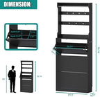 Shoe Cabinet for Entryway with 3 Flip Drawers, Black Tall Shoe Storage Cabinet with Coat Rack, Wood Narrow Slim Hidden Freestanding Shoe Rack Organizer, 2 in 1 Hall Tree for Living Room, Hallway - Image 2