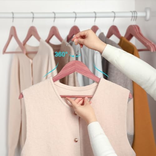 TOPIA HANGER 30-Pack American Red Cedar Wooden Hangers, Clothes Hangers for Closet, Wood Coat Hanger with Smooth Cut Notches, 360° Swivel Hook, Non-Slip Pants Bar-CT54C30 - Image 5