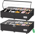 homyfort Under Bed Shoe Storage with Wheels, Fits 24 Pairs, Rolling Shoe Organizer with Bottom Support & Clear Lids, Sturdy Under Bed Storage Box for Shoes, Set of 2, Black by homyfort