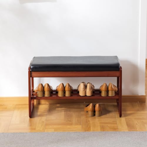 latifolia Shoe Rack Bench, Shoe Bench for Entryway(Black,31.50''L) - Image 7