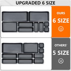 UPGRADED 6 SIZE & 62 PCS Tool Box Organizer Desk Drawer Organizer Tray Set - Image 5