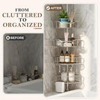 Corner Shower Caddy Tension Pole, Bathroom Organizer for Renters - Image 5